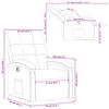 vidaXL Fauteuil inclinable électrique Marron foncé Tissu