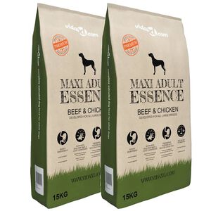 vidaXL Nourriture pour chiens Maxi Adult Essence Beef&Chicken (2 x 15 kg)