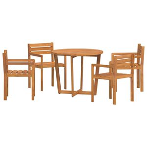 vidaXL Ensemble de salle &agrave; manger de jardin 5 pcs en bois massif d'acacia