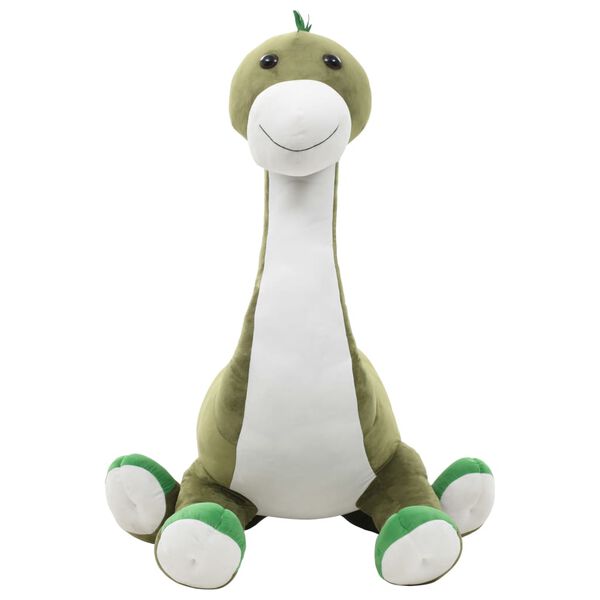 vidaXL Dinosaure brontosaure en peluche Vert