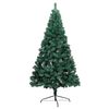 vidaXL Demi-arbre de Noël artificiel pré-éclairé et boules vert 120 cm
