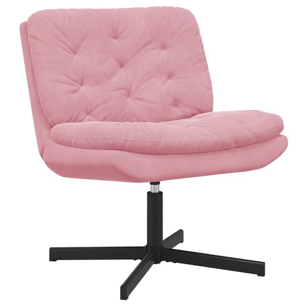 vidaXL Fauteuil relaxant pivotant Rose 63 x 75 x 76 cm Velours
