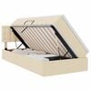 vidaXL Lit avec rangement et matelas avec matelas Cr&egrave;me 90 x 190 cm