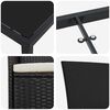 vidaXL Ensemble de salle &agrave; manger pour jardin avec coussin 3 pcs Noir