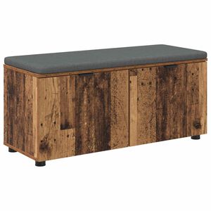 vidaXL Banc d'entr&eacute;e avec coussin Bois ancien 100 x 38 x 46 cm