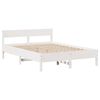 vidaXL Cadre de lit sans matelas blanc 140x190 cm bois de pin massif