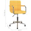 vidaXL Chaise pivotante de bureau Jaune moutarde Tissu