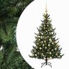 vidaXL Sapin de No&euml;l artificiel avec boules 120 cm 150 LED Blanc chaud