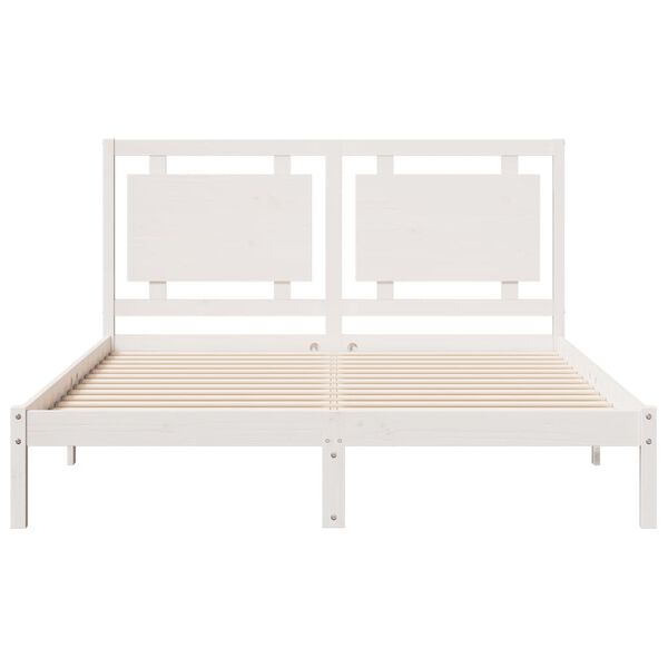 vidaXL Cadre de lit extra long sans matelas 160x210 cm bois massif