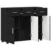 vidaXL Buffet FLORIN Noir 88,5 x 30,5 x 73 cm Bois d'ing&eacute;nierie