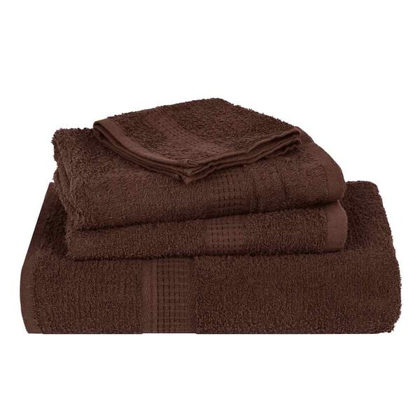 vidaXL Serviettes d'invit&eacute; FROGN 4 pcs marron 30x50 cm 360 g/m&sup2;