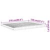 vidaXL Matelas en mousse blanc 120x210 cm 7 zones dureté 20 ILD