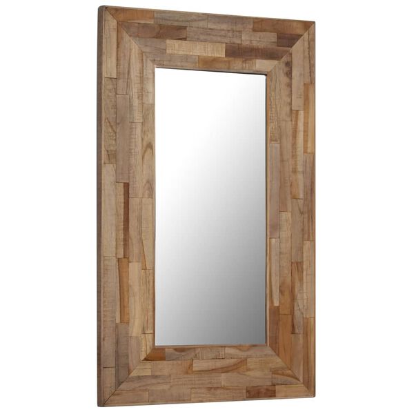vidaXL Miroir teck recycl&eacute; 50 x 80 cm