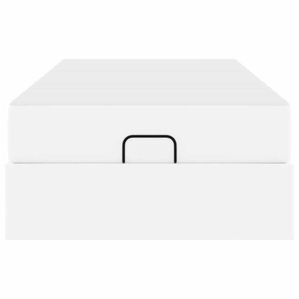 vidaXL Cadre de lit avec matelas avec matelas 2 pcs Blanc PVC