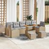 vidaXL Ensemble de canapé de jardin 10 pcs Beige et Gris clair