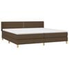 vidaXL Sommier &agrave; lattes de lit avec matelas Marron fonc&eacute; 200x200 cm