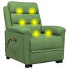 vidaXL Fauteuil de massage Vert clair Velours