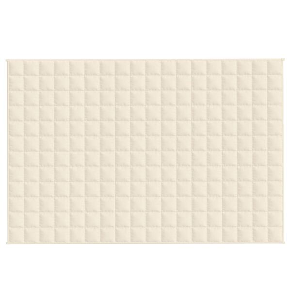 vidaXL Couverture lest&eacute;e Cr&egrave;me clair 120x180 cm 5 kg Tissu