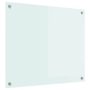 vidaXL Protection de cuisine Blanc 70 x 60 cm verre tremp&eacute;
