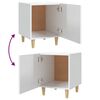 vidaXL Tables de chevet 2 pcs Blanc brillant Bois d'ing&eacute;nierie