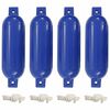 vidaXL Pare-choc de bateau 4 pcs bleu &Oslash; 14x50 cm PVC