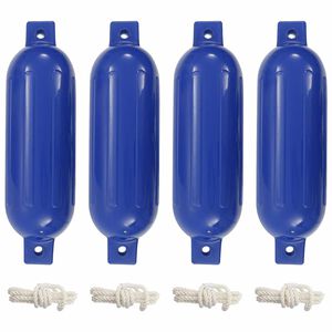 vidaXL Pare-choc de bateau 4 pcs bleu &Oslash; 14x50 cm PVC