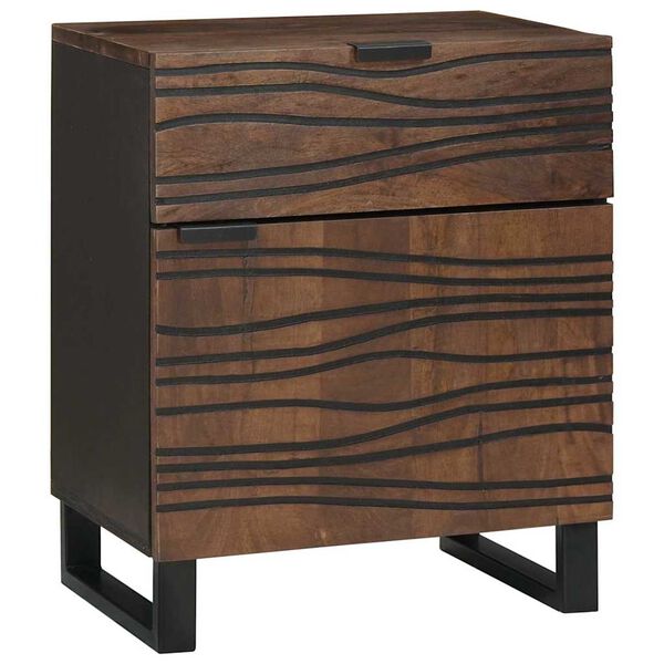 vidaXL Cabinet de chevet Noyer 50 x 33 x 60 cm Bois d'acacia massif