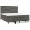 vidaXL Sommier &agrave; lattes de lit et matelas Gris fonc&eacute; 180x200cm Velours