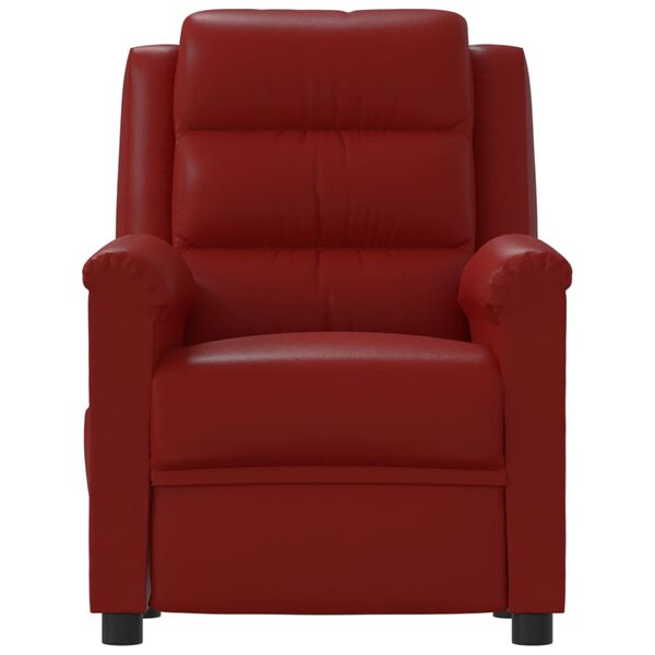 vidaXL Fauteuil de massage Rouge bordeaux Similicuir