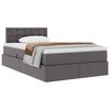 vidaXL Lit avec rangement et matelas Gris 120 x 200 cm Simili cuir