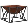 vidaXL Braise Marron 50 x 50 x 35 cm Acier patin&eacute;
