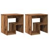 vidaXL Tables de chevet 2 pcs vieux bois 40x30x40 cm bois d'ing&eacute;nierie
