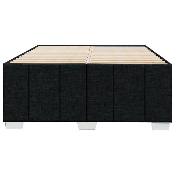 vidaXL Cadre de lit sans matelas noir 120x190 cm tissu