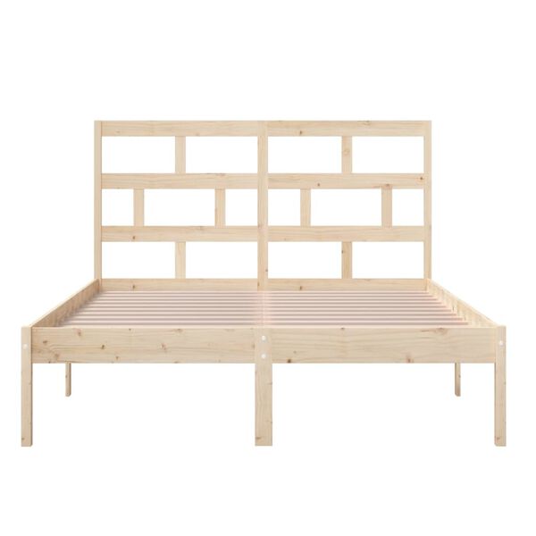 vidaXL Cadre de lit sans matelas bois massif 140x200 cm