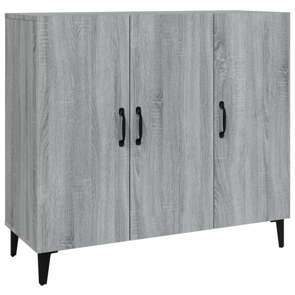vidaXL Buffet sonoma gris 90x34x80 cm bois d'ingénierie