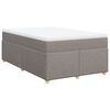 vidaXL Sommier &agrave; lattes de lit avec matelas taupe 120x190 cm tissu