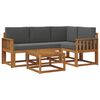 vidaXL Ensemble de canap&eacute;s d'ext&eacute;rieur 5 pc Naturel et Anthracite
