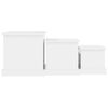 vidaXL Tables basses 3 pcs blanc brillant bois d'ingénierie