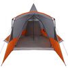 vidaXL Tente tipi avec toit Gris et orange 720 x 465 x 295 cm