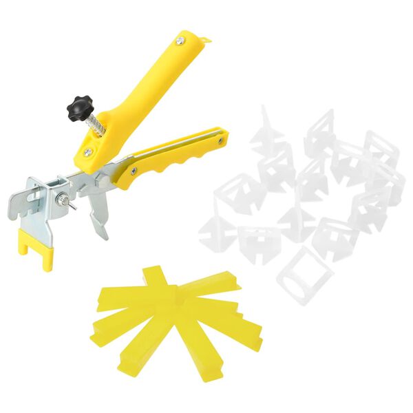 vidaXL Syst&egrave;me de nivellement de carrelage 250 cales 500 clips 1,5 mm