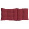 vidaXL Coussins de chaise &agrave; dossier haut lot de 6 rouge bordeaux