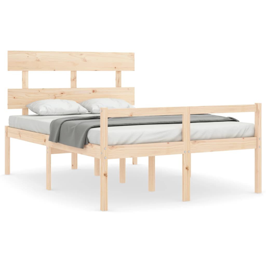 Letto Matrimoniale Con Testiera E Rete A Doghe In Legno Massello VidaXL - Nuovo Imballo Originale