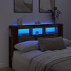 vidaXL T&ecirc;te de lit &agrave; LED vieux bois 160x18,5x103,5cm bois d'ing&eacute;nierie