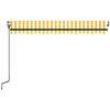 vidaXL Auvent r&eacute;tractable automatique 450x350 cm Jaune et blanc