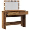 vidaXL Table de Toilette avec tiroir Bois ancien 100 x 40 x 120 cm