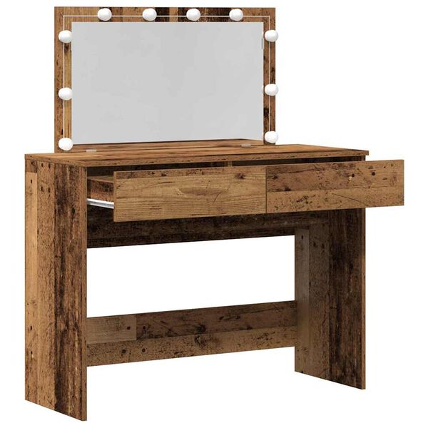 vidaXL Table de Toilette avec tiroir Bois ancien 100 x 40 x 120 cm