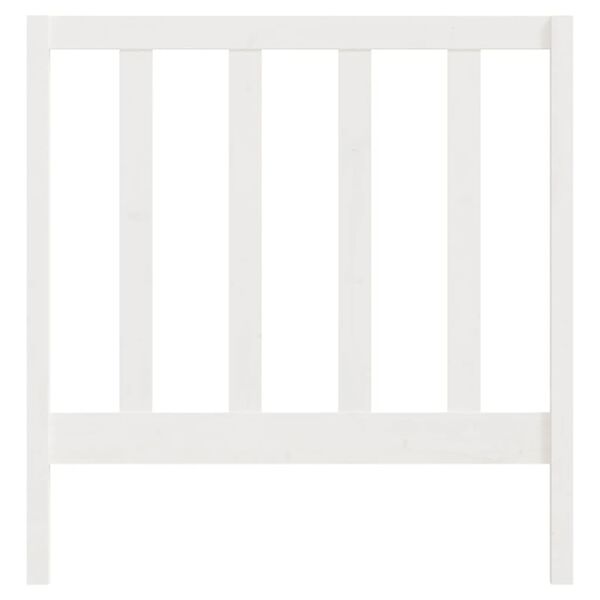 vidaXL T&ecirc;te de lit Blanc 95x4x100 cm Bois massif de pin