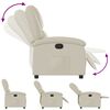 vidaXL Fauteuil inclinable cr&egrave;me similicuir