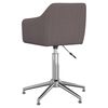 vidaXL Chaise pivotante de bureau Taupe Tissu