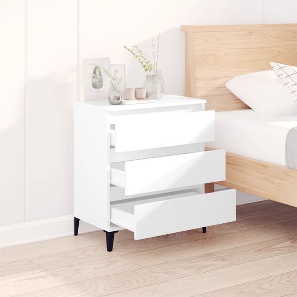 vidaXL Buffet Blanc 60x35x70 cm Bois d'ingénierie